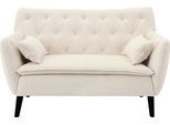 2-Sitzer "Janna", beige (creme), B:132cm H:82cm T:80cm, ATLANTIC HOME COLLECTION, Sofas, 2-Sitzer, inklusive 2 Zierkissen
