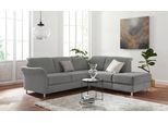 Ecksofa SIT & MORE "Darwin L-Form", grau, B:249cm H:83cm T:221cm, Sofas, Ecksofa, inklusive Federkern, wahlweise mit Kopfteilverstellung, Bettfunktion