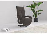 TV-Sessel SIT & MORE "Emely, inkl. Kopfteilverstellung & 360 Drehfunktion", grau (fango), B:74cm H:112cm T:82cm, 100% Polyester, Sessel, TV-Sessel, wahlweise mit 2 Motoren, Akku & Aufstehhilfe