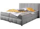 Boxbett OTTO HOME "Hartley inkl. Bettkasten und Topper, auch in Überlänge erhältlich", grau, B:212cm L:230cm, Komplettbetten, Boxbett, wahlweise mit Bonnell- oder TTFK-Matratze in H2, H3 o. H4 erhältlich