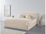 Polsterbett "Vita", beige (hell, beige), L:210cm, Bezug: 100% Polyester, Polsterung: Polsterwatte, Material, Gestell: gepolsterter Holzwerkstoff, WESTFALIA SCHLAFKOMFORT, Betten, Polsterbett, auch mit Stauraum erhältlich, inkl. Kopfteilverstellung
