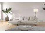 Ecksofa OTTO HOME "Mikado L-Form", beige (creme), B:276cm H:88cm T:183cm, 100% Polyester, Sofas, Ecksofa, inkl. Sitztiefenverstellung und Armteilverstellung