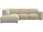 Ecksofa FLEXLUX "Lucera, super bequem durch hochwertigen Sitzaufbau mit Kaltschaum", beige (sandy beige), B:256cm H:73cm T:231cm, 100% Polyester, Sofas, Ecksofa, modern & anschmiegsam, L-Form, Designsofa