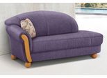 Ottomane HOME AFFAIRE "Milano, bequemes solitär Sofa im Landhaus-Stil, B/T/H 181/79/83cm", lila (flieder), B:181cm H:83cm T:79cm, Chenille (70% Polyacryl, 30% Polyester);Chenille (70% Polyacryl, 30% Polyester) auf Korpus und Zierkissen, Sitz und Rücken im Blumenmuster »Paradise« (100% Polyester), Sofas, Ottomane
