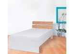 Futonbett PRIESS "Lissabon", braun (lichtweiß, astkernbuche), B:96cm, Betten, Futonbett