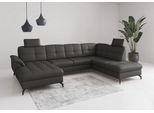 Wohnlandschaft SIT & MORE "Zora", anthrazit, T:212cm, Sofas, Wohnlandschaft