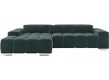 Ecksofa COTTA "Orion L-Form", hunter, B:307cm H:73cm T:186cm, 100% Polyester, Sofas, Ecksofa, mit 2x Kopfteilverstellung & 3 Nierenkissen