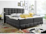 Boxbett HOME AFFAIRE "Vaasa", grau (anthrazit), B:174cm L:210cm, Komplettbetten, Boxbett, inkl. Bettkasten & Topper, XXL-Ausführung, Überlänge 220 cm