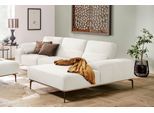 Ecksofa W.SCHILLIG "run, Designsofa mit tollem Sitzkomfort, bequem, L-Form", weiß (weiß z73), B:319cm H:88cm T:178cm, Longlife Xtra-Leder Z73: Naturwalkleder der Luxusklasse aus den erlesensten Rohhäuten. Hautstärke 1, 1 – 1, 3 mm;ROHLEDER Jacquard-Flachgewebe Q2 W60 (63% Polyester, 37% Polyacryl);ROHLEDER Chenille-Flachgewebe Q2 W77 (68% Polyacryl, 32% Polyester);Stoff S37 (100% Polyester), Sofas
