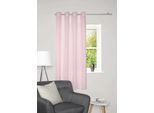 Vorhang HOME BASICS "BENOGA", rosa, B:135cm H:175cm, Polyester, Gardinen, Vorhang, Ösenschal, Uni, Dekostruktur