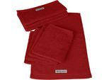 Handtuch Set ROSS "Sinfonie", rot (kirsche), Obermaterial: 100% Baumwolle, Handtuch-Sets, Handtuch Set, beinhaltet Gästetücher und Waschhandschuhe