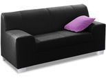 2-Sitzer DOMO COLLECTION "Amando zeitlos und modern, komfortabel", schwarz, B:142cm H:74cm T:79cm, Microfaser PRIMABELLE (100% Polyester);Kunstleder SOFTLUX;Struktur( 90% Polyester, 10% Polyacryl);NaturLEDER ( echtes Rindsleder, Sofas, 2-Sitzer, in vielen Bezugsvarianten, auch in Leder