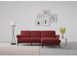 Ecksofa SIT & MORE "Fashion L-Form", rot (bordeaux), B:253cm H:84cm T:165cm, Sofas, Ecksofa, wahlweise mit Kopfteilverstellung und Vorziehsitz, motorisch