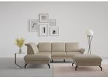 Ecksofa SIT & MORE "Fashion L-Form", beige, B:250cm H:84cm T:207cm, Sofas, Ecksofa, wahlweise mit Kopfteilverstellung und Vorziehsitz, motorisch