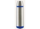 Isolierflasche EMSA "Captain", bunt (silberfarben, blau), 1.000ml, Edelstahl, Trinkflaschen, Isolierflasche, 1 Liter