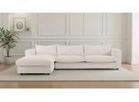 Ecksofa "Avelina", beige (natural), B:297cm H:77cm T:186cm, 100% Polyester, LEGER HOME BY LENA GERCKE, Sofas, Ecksofa, Breite 297 cm, in Cord- und Chenille- Stoff, Rückenkissen mit Federn