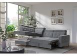 Ecksofa EXXPO - SOFA FASHION "Monte, Kopfteile verstellbar, optional mit Bettfunktion & Bettkasten", grau (anthrazit), B:254cm H:100cm T:182cm, Sofas, Ecksofa, L- Form, mit Kopfteilverstellung, optional Bettfunktion und Bettkasten
