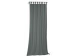 Vorhang WIRTH "Torbole", blau (petrol), B:132cm H:195cm, Baumwolle, Polyester, Gardinen, Vorhang, nach Maß