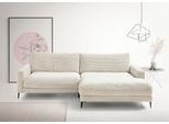 Ecksofa HOME AFFAIRE "Downtown, B/T/H: 272/190/84 cm L-Form", weiß, B:272cm H:84cm T:190cm, 88% Polyester, 12% Polyacryl, Sofas, Ecksofa, weicher Sitzkomfort auch in Cord und Bouclé, incl. Zierkissen
