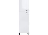 Kühlumbauschrank KOCHSTATION "KS-Cara", weiß (weiß glänzend, weiß), B:60cm H:211,8cm T:58,4cm, Schränke, Kühlumbauschrank