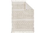 Plaid DONE. "TAMANI", beige, B:130cm L:170cm, Baumwolle, Wohndecken, Plaid, Plaid im Boho Stil