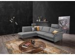Ecksofa HOME AFFAIRE "Sarsina: mit Tonnentaschen-Federkern, perfekt zum Entspannen L-Form", grau (anthrazit), B:265cm H:85cm T:223cm, 94% Polyester, 6% Nylon, Sofas, Ecksofa, inklusive 2 motorischen Relaxfunktionen mit Herz-Waage-Beschlag