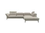 Ecksofa FLEXLUX "Salino, Funktionssofa mit Ottomane, Relaxsofa, Ecksofa", beige (natural), B:287cm H:88cm T:239cm, 100% Polyester, Sofas, Ecksofa, Sofa mit Arm- und Kopfteil-Verstellungen, Kaltschaum & Stahl-Wellen