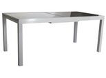 Gartentisch MERXX "Amalfi", grau (hellgrau), B:90cm H:75cm T:140cm, Tische, Gartentisch, je nach Variante auf 180-240cm ausziehbar