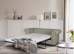 3-Sitzer HOME AFFAIRE "CHARENTE, optionale Schlafsofa, Chesterfield-Sofa, Bettfunktion", grau (taupe), B:198cm H:74cm T:89cm, 100% Polyester, Sofas, 3-Sitzer, mit edler Knopfheftung und typischen Armlehnen, B/T/H 198/89/74 cm