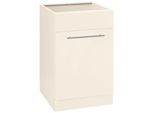 Spülenschrank WIHO KÜCHEN "Flexi2", beige (front und korpus: magnolia), B:50cm H:82cm T:57cm, Schränke, Spülenschrank, Breite 50 cm