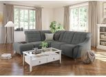 Ecksofa HOME AFFAIRE "Boston L-Form", grau, B:272cm, Struktur (100% Polyester);Luxus-Microfaser Florence (100% Polyester);Chenille (100% Polyester);NaturLEDER (reines Rindsleder), Sofas, Ecksofa, Kopfteilverstellung an jeder Sitzfläche, wahlweise Relaxfunktion
