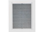 Dachfensterplissee SUNLINES "Young Style Energy Saving", grau (silbergrau, weiß), B:117,4cm H:73,9cm, Obermaterial: 100% Polyester, Plissees, Dachfensterplissee, mit Energiespareffekt, mit Führungsschienen