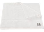 Badetuch MUSTERRING "Solid", weiß (sanftes weiß), B:100cm L:150cm, Frottee, Baumwolle, Handtücher, Badetuch, hautschmeichelnde Airtouch Qualität