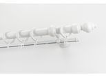 Gardinenstange GARESA "STANDARD", weiß, L:220cm Ø:28mm, Kunststoff, Stahl, Gardinenstangen, Gardinenstange, Vorhanggarnitur, Kunststoff, verlängerbar, mit Ringe/2 Lauf Gleiter