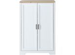 Aktenschrank INNOSTYLE, weiß (pinie hell, absetzung artisan eiche), B:86cm H:127cm T:38cm, ABS-Kunststoff, Dekorfolie, FSC-zertifizierter Holzwerkstoff, Hartfaserplatte, Kunststoff, Schränke, Aktenschrank