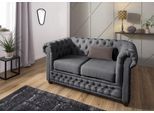 Chesterfield-Sofa HOME AFFAIRE "New Castle", schwarz, B:148cm H:72cm T:86cm, Sofas, Chesterfield-Sofa, mit hochwertiger Knopfheftung in Chesterfield-Design, B/T/H: 148/86/72
