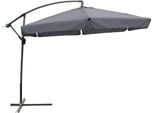 Ampelschirm GARDEN PLEASURE "TOPSELLER", grau (anthrazit), Bezug: 100% Polyester, Standschirme, Ampelschirm, Ø 300 cm, anthrazit