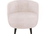 Sessel "LOOKS XIV Cocktailsessel", beige (creme), B:72cm H:72cm T:76cm, 100% Polyester, LOOKS BY WOLFGANG JOOP, Sessel, Sessel, runde Form, perfekt für jeden Wohnraum als Einzelstück