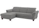 Ecksofa HOME AFFAIRE "Solvei L-Form", grau, B:255cm H:104cm T:185cm, Struktur (100% Polyester);Luxus-Microfaser Lederoptik (100% Polyester);Luxus-Microfaser ALTARA NUBUCK (100% Polyester), Sofas, Ecksofa, mit Recamierenabschluß und Sitztiefenverstellung