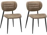Esszimmerstuhl OMG DESIGN "Rikki", grau (taupe, schwarz, taupe), B:52cm H:84cm T:62cm, Stühle, Esszimmerstuhl, bequemer Polsterstuhl in modernen Farben