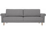 2-Sitzer "CR.450, Designsofa, Loungesofa", grau (lichtgrau, schwarzgrau 044, 34), B:168cm H:85cm T:95cm, NaturLEDER OSKAR (echtes Rindsleder);Chenille COCO (72% Polyester 15% Baumwolle 13% Polyacryl), CREATION BY ROLF BENZ, Sofas, 2-Sitzer, modern Landhaus, Füße in Nussbaum, Breite 168 cm