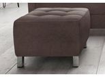 Hocker SIT & MORE "Pablo", braun (dunkelbraun), B:58cm H:43cm T:58cm, Luxus-Microfaser (90% Polyester; 10% Polyamid);Luxus-Microfaser ALTARA NUBUCK (100% Polyester);Kunstleder SOFTLUX, Hocker, Hocker
