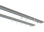 Gardinenschiene OTTO HOME "Tanbul" Gr. 5, silber (silberfarben), L:260cm T:4,2cm, Aluminium, Gardinenstangen, Gardinenschiene