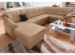 Wohnlandschaft SIT & MORE "Savona U-Form, B: 320 cm", braun (café), B:320cm H:90cm T:211cm, Luxus-Kunstleder;Primabelle-Microfaser;NaturLederKorpus ist mit passendem Luxus-Kunstleder bezogen. Bitte beachten Sie, dass Lederbezüge mehr Nähte aufweisen als Stoffbezüge;Struktur, Sofas, Wohnlandschaft, optional Bettfunktion, Federkern