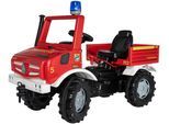 Tretfahrzeug ROLLY TOYS "rollyUnimog Fire", rot, Tretfahrzeuge, KinderB:118cm H:81cm T:54cm, Tretfahrzeug, inkl. rollyFlashlight, B:118cm H:81cm T:54cm