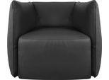 Sessel EGOITALIANO "Ludo Loungesessel, Designsessel, Clubsessel, elegant und zeitlos", schwarz, B:80cm H:68cm T:80cm, Leder »BULL« (echtes Rindsleder). Geschliffenes, pigmentiertes und behandeltes Rindsleder mit einer Dicke von 1, 3-1, 5 mm. Dieses Leder zeigt eine ziemlich weiche Hand mit einem halb undurchsichtigen Aussehen. Es handelt sich um ein geschütztes Leder. Eine leichte Deckschicht schü