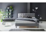 Boxbett "Nikola", grau (hellgrau), B:162cm L:210cm, ATLANTIC HOME COLLECTION, Komplettbetten, Boxbett, Massivholzfüßen, mit / ohne Matratze, in H2 und H3 erhältlich