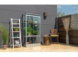 Gewächshaus VITAVIA "Stad Balkongewächshaus", silber (silberfarben), B:81,2cm H:165,5cm T:42,8cm, Gewächshäuser, Gewächshaus, Balkongewächshaus inkl. Boden und Regal