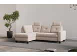 Ecksofa HOME AFFAIRE "Varese", beige (creme), B:226cm H:91cm T:170cm, 100% Polyester, Sofas, Ecksofa, wahlweise mit Bettfunktion und Bettkasten