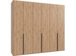 Kleiderschrank WIMEX "Mugano,in 5 Breiten,2 Höhen,2 Tiefen, viele Farben, Made in Germany", artisan, eiche nachbildung, griffe schwarz, B:270cm H:236cm T:58cm, Holzwerkstoff, Schränke, Kleiderschrank, mit langen Griffen aus Metall, mit oder ohne Spiegel